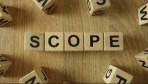 wooden blocks that spell out S-C-O-P-E